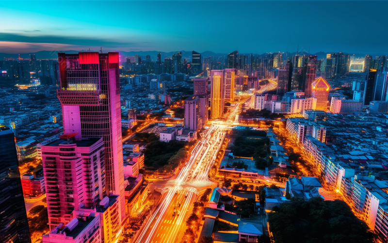 国贸桥CBD五彩缤纷夜景美色,高清,摄影图,摄影图片,图片大全,摄影图免费下载